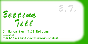 bettina till business card